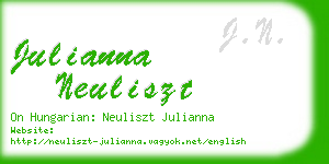 julianna neuliszt business card